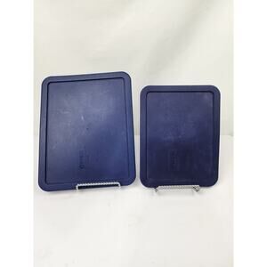 2 Pyrex Plastic Storage Replacement Lid Covers Rectangle 7211 (6c) & 7212 (11c)